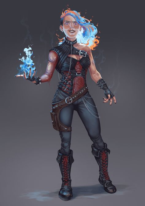 Blue Fire Genasi Male, Blue Fire Genasi, Fire Genasi Female, Fire Genasi Female Dnd, Dnd Genasi, Dnd Steampunk, Genasi Dnd, Topaz Dragon, Pf Ideas