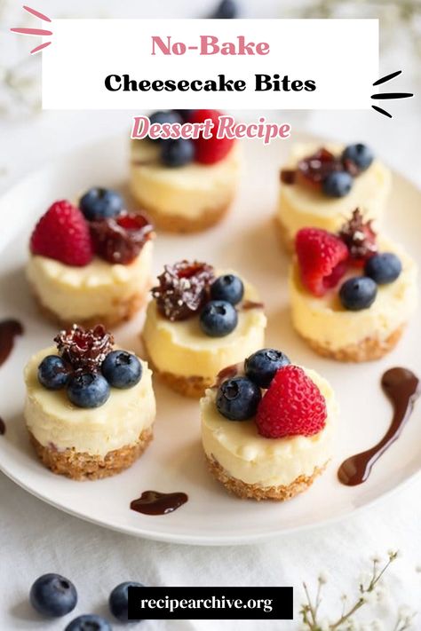 No-Bake Cheesecake Bites