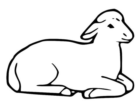 lamb laying down Colouring Pages (page 2) | Art for Art's Sake ... Sheep Silhouette Clip Art, Lamb Template, Diy Christmas Yard Art, Lamb Pictures, Lamb Drawing, Basket Clipart, Sheep Silhouette, Christmas Lamb, Disney Drawing Tutorial