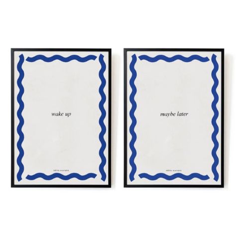 Set of 2 prints from Dutch brand Hotel Magique. Sold unframed. Wake Up Maybe Later, Poster Club, Vibes Art, Cool Books, Affordable Art Prints, Timeless Art, Beautiful Hotels, New Wall, Beach Art