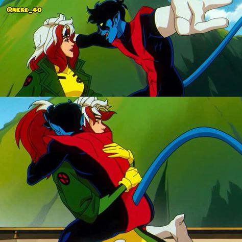 Nightcrawler And Rogue, Rogue And Nightcrawler, Rouge Xmen, Gambit Xmen, Xmen Characters, Nightcrawler Xmen, Deadpool Y Spiderman, Xman Marvel, Night Crawler