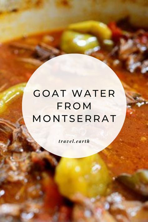 One of the most delicious foods in the Caribbean is goat water, which is an integral component of the national dish of Montserrat. Don’t let the name put you off; goat water is actually a goat stew that’s made with goat meat flavoured with spices, vegetables, onion, tomato, and then served with rice or bread. This hearty mainstay is a staple at family celebrations like weddings and funerals. Goat Water Recipe, Goat Water, Sudanese Food, Goat Stew, Goat Recipes, Goat Meat, Star Chef, National Dish, At Family