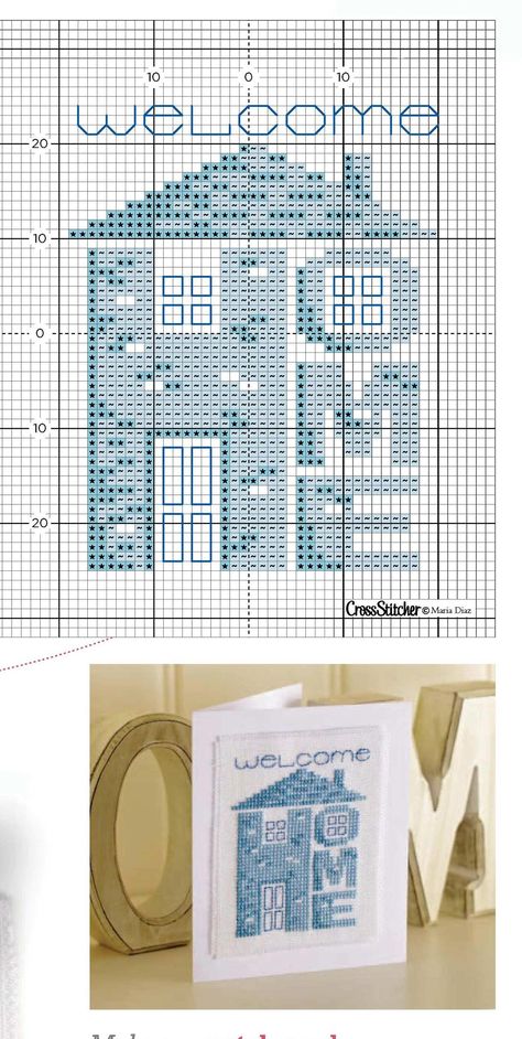 Cross Stitch Quotes, Cross Stitch House, Pola Kristik, Cross Stitch Needles, Mini Cross Stitch, Cute Cross Stitch, Cross Stitch Alphabet, Cross Stitch Cards, Crochet Cross