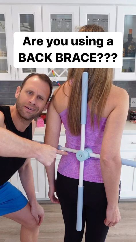 Are you using a back brace to fix your posture? Don’t do that, that’ll just make things worse… Try this! ✅ If you’re interested in our… | Instagram Better Posture Exercises, Forward Head Posture Exercises, Posture Correction Exercises, Posture Fix, Posture Brace, Neck Exercises, Posture Exercises, Workout Without Gym, Easy Yoga Workouts