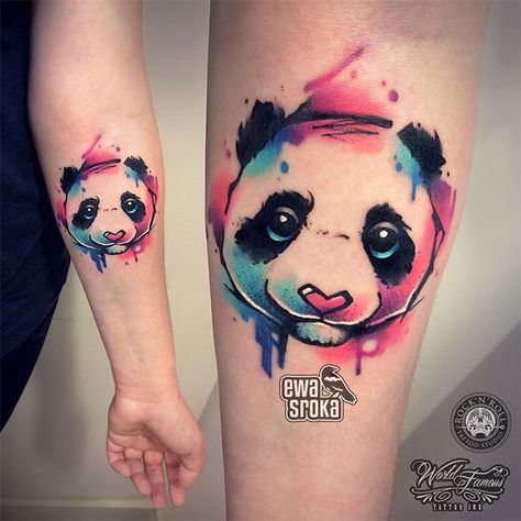 Atrapasueños Tattoo, Purple Flower Tattoos, Skin Color Tattoos, Colour Tattoo For Women, Cherub Tattoo, Z Tattoo, Panda Tattoo, Tattoo Magazine, Small Girl Tattoos