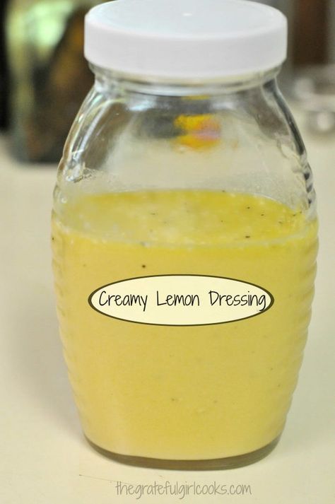 Creamy Lemon Salad Dressing, Lemon Salad Dressing, Creamy Lemon Dressing, Citrus Salad Dressing, Lemon Salad Dressings, Lemon Vinaigrette Dressing, Easy Salad Dressing Recipes, Lemon Salad, Delicious Salad Dressings