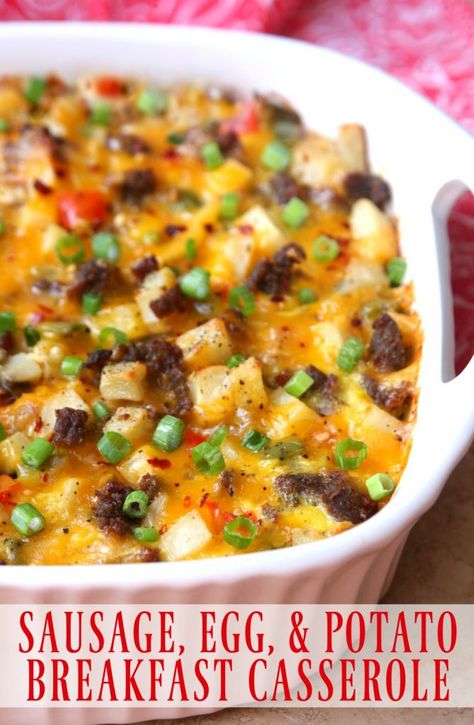 The Best Sausage, Egg, Potato Breakfast Casserole Egg Potato Breakfast Casserole, Egg And Potato Breakfast, Potato Breakfast Casserole, Egg And Potato, Sausage Potato Casserole, Breakfast Potato, Egg Potato, Breakfast Potato Casserole, Delicious Breakfast Casserole