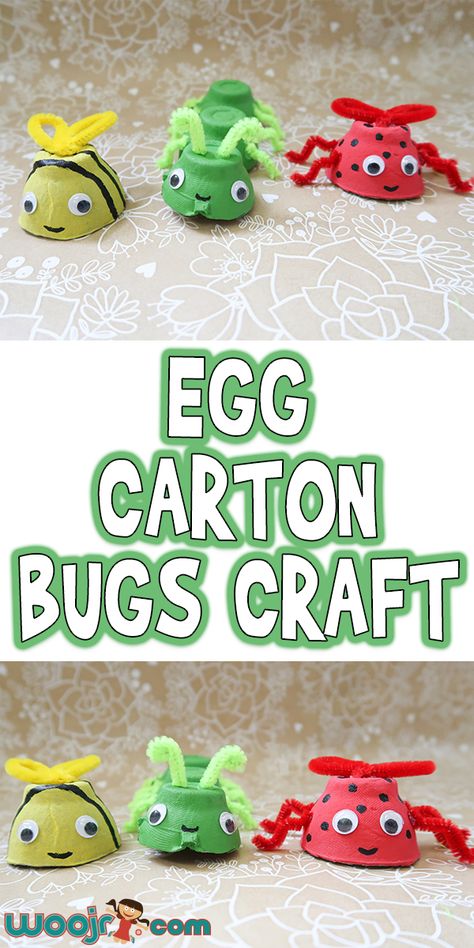 This Egg Carton Bugs Craft is a super fun activity that will keep your kids creative for hours! You can make all kinds of bugs with just a few supplies! Egg Carton Bugs, Egg Carton Crafts For Kids, Bugs Craft, Bug Craft, Bug Activities, Insects Preschool, Bugs Preschool, Insect Activities, Insect Crafts