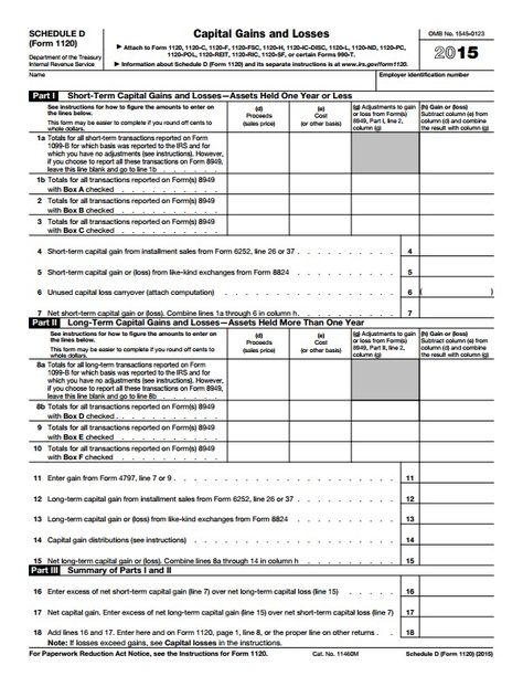 Fillable Form 1120 Schedule D (2015-2016) Capital Gains, Fillable Forms, Irs Forms, State Capital, Work Email, Internal Revenue Service, Tax Forms, State Capitals, Financial Information