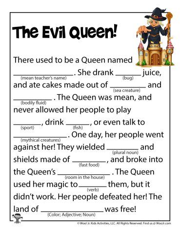 Fairy Tale Mad Libs, Fairy Tale Activities, Word Games For Kids, Fractured Fairy Tales, Brave Writer, Classroom Hacks, Camp Food, Ad Libs, Mad Libs