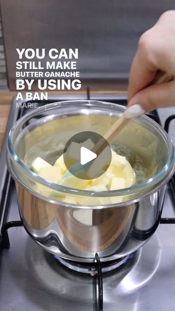 Frost Form® on Instagram: "How to make Butter Ganache without a microwave- just use the Bain Marie method! 🤗

You can find our Butter Ganache Recipe & Order Frost Form on www.frostform.com 

Video by @loveisbakeable" How To Make Ganache, Butter Ganache Recipe, Frost Form, Butter Ganache, Make Butter, Ganache Frosting, Ganache Recipe, Double Boiler, Butter Recipe