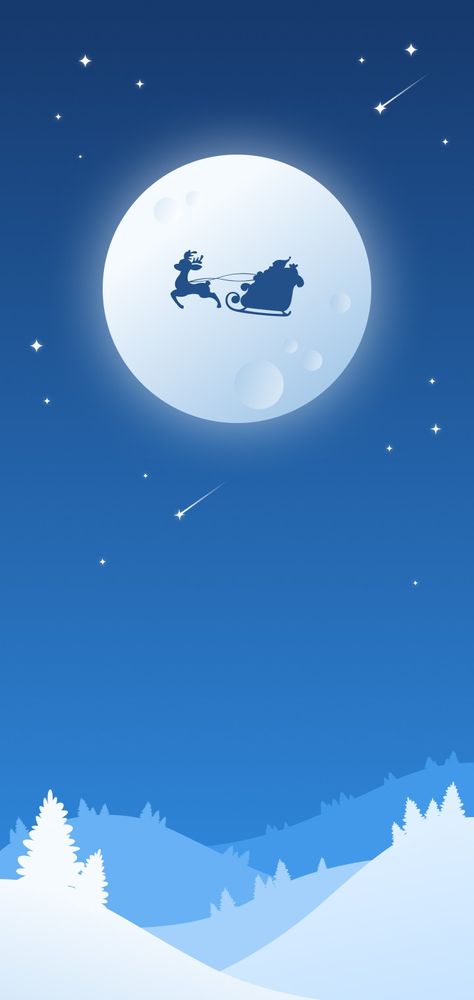 christmas, xmas, merry christmas, moon, illustration, snow, winter, christmas tree, santa claus, sky, stars, wallpapers, digital art, art, drawing, design, #christmas #xmas #illustration #snow # winter #moon #art #stars Minimal Christmas Illustration, Xmas Illustration, Christmas Moon, Winter Christmas Tree, Spiderman Comic Art, Snow Illustration, Art Stars, Tree Santa, Winter Moon