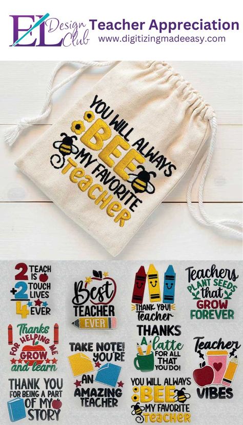 growing, sayings, books, crayons embroidery designs with the title "machine embroidery teacher appreciation designs" Teacher Gift Embroidery, Hand Embroidery Teacher Gift, Embroidery Teacher, Gift Embroidery, Teacher Gift, Teacher Appreciation, Machine Embroidery Designs, Teacher Gifts, Hand Embroidery