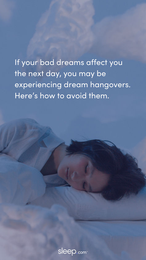 If your bad dreams affect you the next day, you may be experiencing dream hangovers. Learn what they are and how to avoid them... Shake Off, Sleep Tips, Sleep Health, Sleep Issues, Sleep Routine, Bad Dreams, The Next Day, A Nightmare, Bad Mood