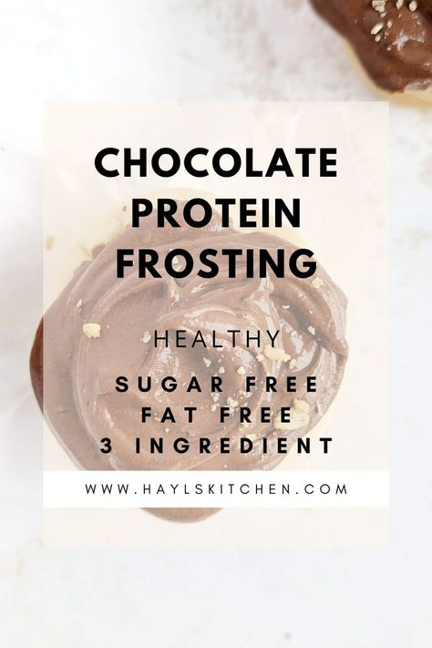 Healthy Chocolate Frosting Recipe, Protein Frosting, Healthy Doughnuts, Greek Yogurt Frosting, Sweet Easy Recipes, Low Carb Protein Powder, Sugar Free Frosting, Almond Frosting, Greek Yogurt Cake