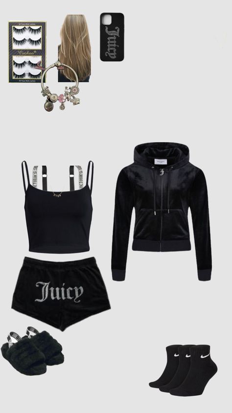 LOVE JUICY xx | #outfitinspo #beauty #juicycouture #juicy Juicy Couture Clothes, Chav Outfits, Cute Nike Outfits, Cute Outfits With Jeans, Couture Outfits, Casual Preppy Outfits, Trendy Outfits For Teens, Cute Lazy Day Outfits, Cute Lazy Outfits