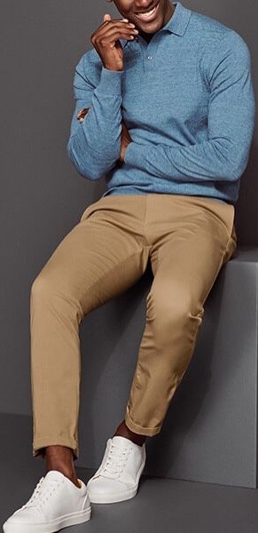 Light Brown Chinos Men Outfits, Brown Chinos Men Outfits Casual, Tan Chinos Men Outfits, Light Blue Chinos Men Outfits, Light Brown Pants Outfit Men, Tito Fits, Tan Pants Outfit Men, Beige Chinos Men Outfits, Brown Chinos Men Outfits