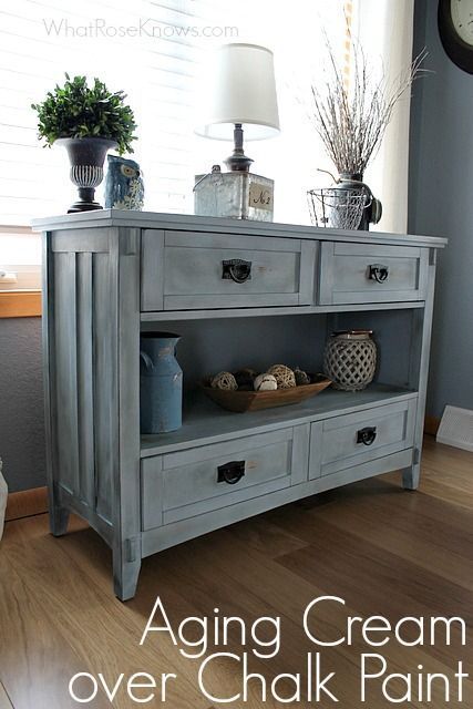 Distressed chest of drawers turned into tv stand. Chalk Painted Furniture, Furniture Rehab, Aging Cream, Salalah, Distressed Furniture, Chalk Paint Furniture, Refurbished Furniture, Furniture Restoration, Paint Furniture