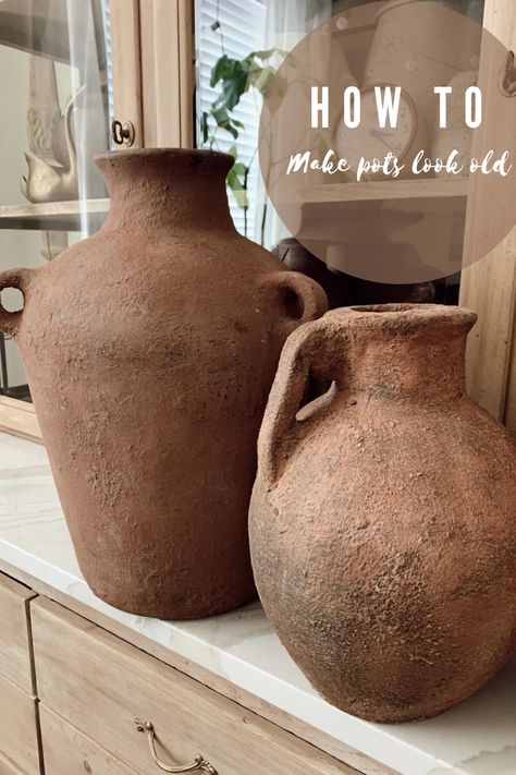 Olive Pot, Diy Painted Vases, Matte Black Spray Paint, Aging Terra Cotta Pots, Vintage Porch, Wine Glass Art, Black Spray Paint, Diy Pots, Diy Pottery