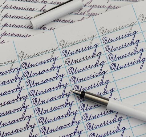 Spencerian Penmanship, Spencerian Calligraphy, Beautiful Penmanship, Penmanship Handwriting, Handwriting Template, Calligraphy Writing Styles, Penmanship Practice, Learn Handwriting, Calligraphy Worksheet