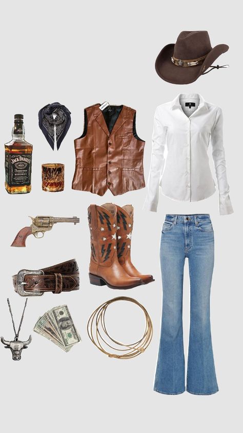 cowboy fit 🐎 Cowboy Inspo Outfit, Cowboy Theme Party For Adults, Theme Party For Adults, Cowboy Fit, Party For Adults, Cowboy Theme Party, Cowboy Outfit, Country Clothes, Pinterest Contest