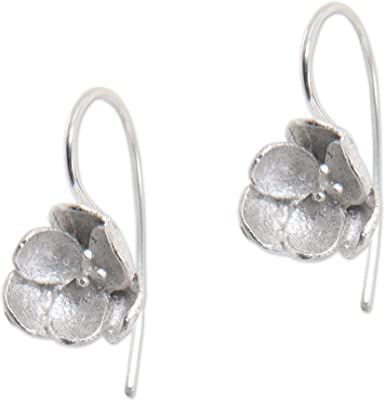 NOVICA .925 Sterling Silver Drop Earrings 'Petite Camellia' Vintage Sterling Silver Rings, Sterling Silver Drop Earrings, Silver Drop Earrings, Jewelry Creation, Handmade Sterling Silver, Vintage Jewellery, Vintage Sterling Silver, Online Jewelry, Sterling Silver Earrings