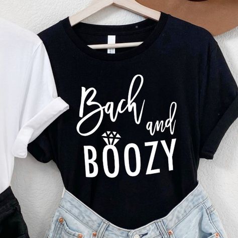 Bach and Boozy Bachelorette Bridal Party T-Shirt Bach And Boozy Bachelorette, Bridal Party Tshirts, Awesome Bachelorette Party, Bachelorette Party Decorations, Bachelorette Shirts, Bachelorette Party Shirts, Newlywed Gifts, Bridal Party Gifts, Gifts For Wedding Party