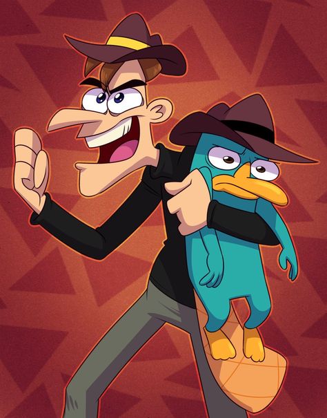 =Doof 'n Puss= by kiki-kit on DeviantArt Phineas E Ferb, Perry The Platypus, Phineas Y Ferb, Best Cartoons Ever, Manga Studio, Disney Xd, Phineas And Ferb, Platypus, Disney Shows