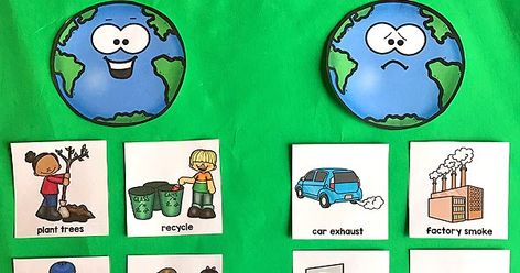 This FREE Earth Day sorting activity goes beyond just recycling, teaching kids about how to take care of our planet through conservation, cleaning, reusing and planting. It also introduces children to air, water and land pollution. Taking Care Of Our Planet Preschool, Planets Preschool, Land Pollution, Pollution Activities, Environment Activities, Planets Activities, April Preschool, Earth Day Projects, Planet For Kids