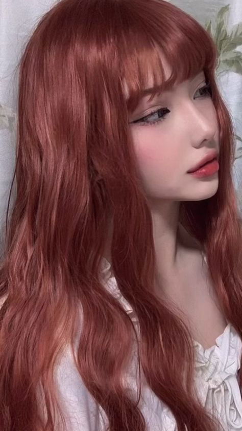 Coral Ginger Hair, Pastel Red Hair, Pink Ginger Hair, Light Red Hair, Color Streaks, Strawberry Hair, Red Hair Inspo, Cherry Color, Hair Color Streaks