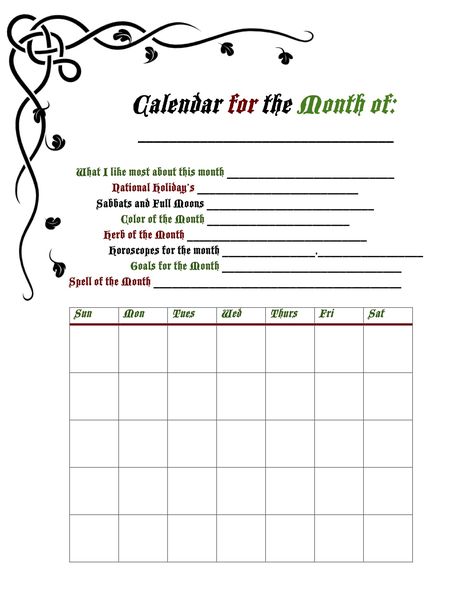 So, although I consider myself a witch – good or bad, as yet to be determined ☺ – what I am, truth be told, is a very, very busy mother! Here is a great monthly printable calendar that … Witch Calendar, Wiccan Holidays, Witchcraft Tools, Personal Schedule, Schedule Calendar, Monthly Printable, Family Schedule, Life Binder, Grimoire Book