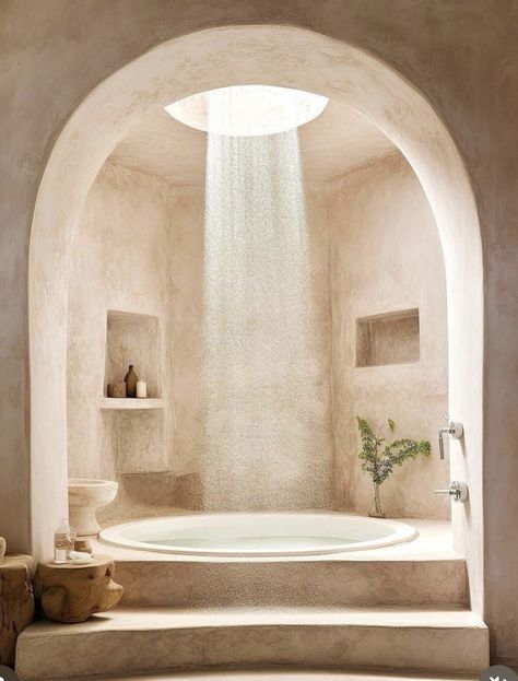 Robern Mirror, Tadelakt Bathroom, Cob House, Earthship, Dream House Interior, Bath Tub, Dream House Decor, Toilets, House Inspo