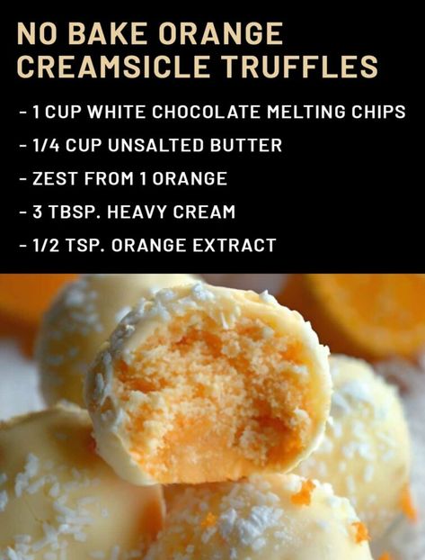 Search Results for “No Bake Orange Creamsicle Truffles” Orange Creamsicle Truffles, Creamsicle Truffles, No Bake Truffles, Lemon Truffles, Orange Baking, Cream Candy, Candy Cakes, Truffle Recipe, Chocolate Butter