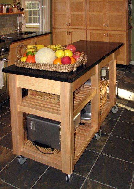 Kitchen Island Moveable Kitchen Island, Wooden Kitchen Furniture, Narrow Kitchen Island, Portable Kitchen Island, Mobile Kitchen Island, Diy Kitchen Backsplash, Kitchen Design Diy, Rustic Kitchen Island, Farmhouse Kitchen Island