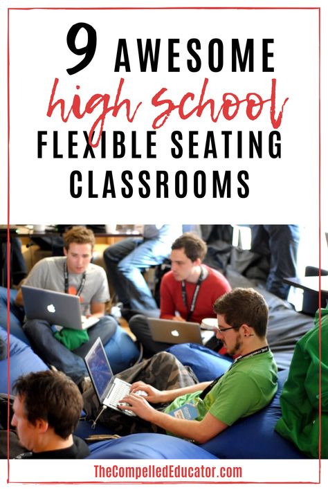 Flexible Seating For High School, Flex Seating High School, Flexible Seating Classroom Middle School, Flexible Seating Classroom High School, Flexible Classroom Seating, High School Classrooms, High School History Classroom, Classroom Seating Arrangements, Steam Classroom