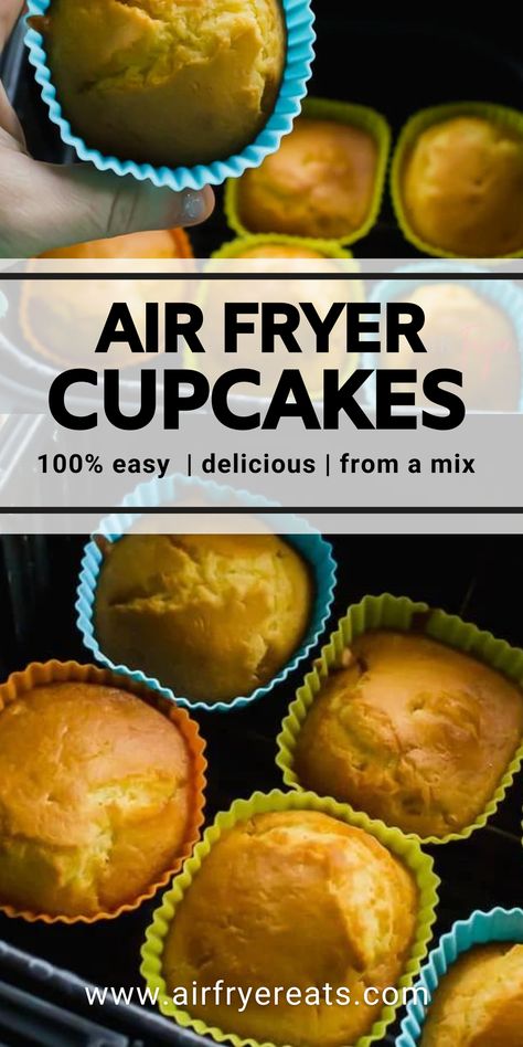 Airfryer Cupcake Recipes, Air Fryer Cupcakes Recipes, Air Fryer Cupcake, Airfryer Cupcakes, Air Fryer Cupcake Recipes, Air Fryer Cupcakes, Air Fryer Cake Recipes Easy, Cupcake In Air Fryer, Air Fryer Mini Cake