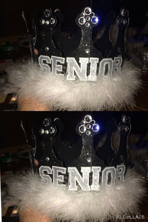 Senior crown Senior Crown Ideas Black, Senior Year Diy, Senior Crown Ideas, High School Grad Gifts, Senior Graduation Gifts, Senior Week, Senior Year Fun, School Spirit Days, Senior Crowns