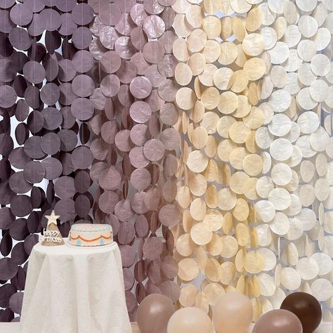 Circle Garland Backdrop, Paper Circle Garland, Paper Circle, Circle Garland, Woodland Birthday Party, Garland Backdrops, Woodland Birthday, Aisle Runners, Hanging Garland