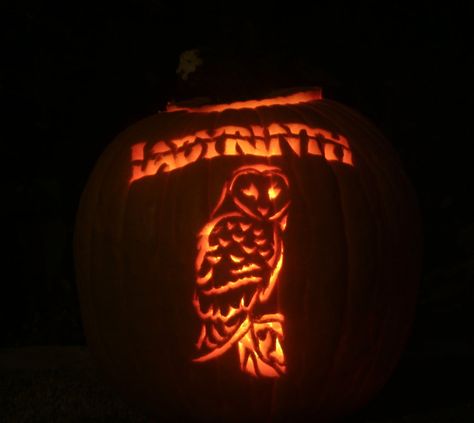 Labyrinth Owl, Labyrinth Door Knockers, Owl Pumpkin, Terry Jones, Pumpkin Carving Ideas, Brian Froud, Fav Movie, The Labyrinth, Carving Ideas