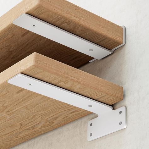 Amazon.com: WEKIS Floating Shelf Brackets 10 Inch Heavy Duty Hidden Invisible L Shelves Brackets, Cast Iron 1/5 Inch Metal Industrial White Shelf Bracket Hardware Supports, 6 Pack Brackets for Shelves : Tools & Home Improvement L Shelves, Brackets For Shelves, Shelves Brackets, White Shelf, Floating Shelf Brackets, White Shelves, Shelf Bracket, Shelf Brackets, Floating Shelf