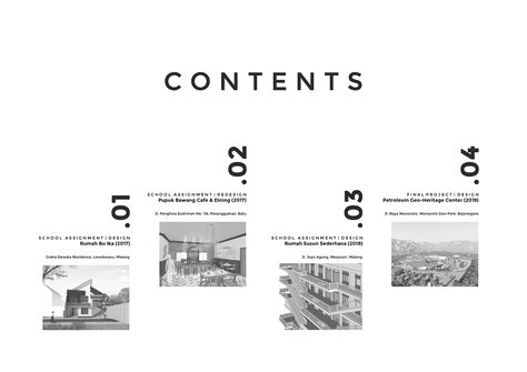 Portfolio Black And White, Contents Page Design, Architect Portfolio Design, Architecture Portfolio Template, Portfolio Cover Design, Architecture Design Presentation, Indesign Layout, Mises En Page Design Graphique, Architecture Portfolio Layout