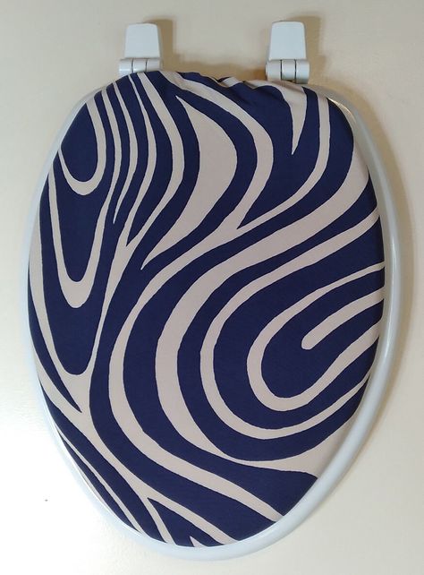 Toilet Seat Lid Covers, Toilet Paper Cover, Toilet Seat Lid Cover, Eco Friendly Toilet, Navy Bathroom, Fun Bathroom, Toilet Seat Covers, Elongated Toilet, Toilet Lid Cover