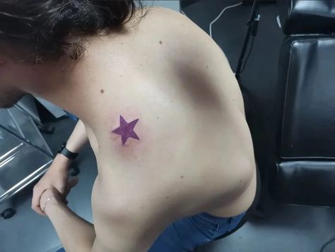 Jojo Star Tattoo, Joestar Birthmark, Adventure Tattoo, Funky Tattoos, Stardust Crusaders, Star Tattoo, Dope Tattoos, Star Tattoos, Piercing Tattoo