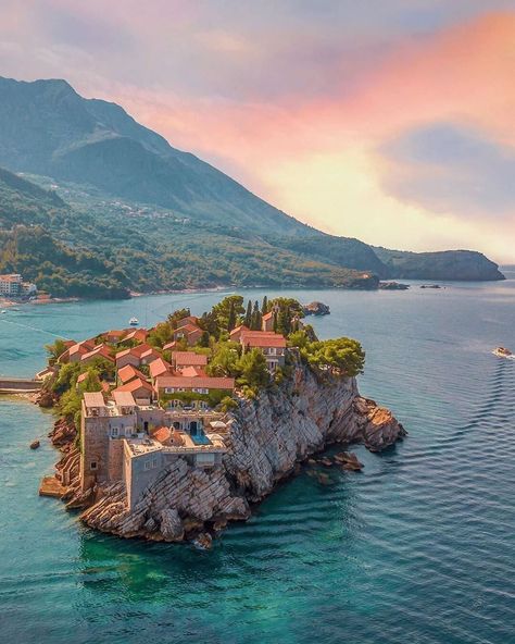 Aman Sveti Stefan, Montenegro Travel, Pink Sand Beach, Travel Wishlist, Voyage Europe, Destination Voyage, Beautiful Places To Travel, Macedonia, Travel Inspo