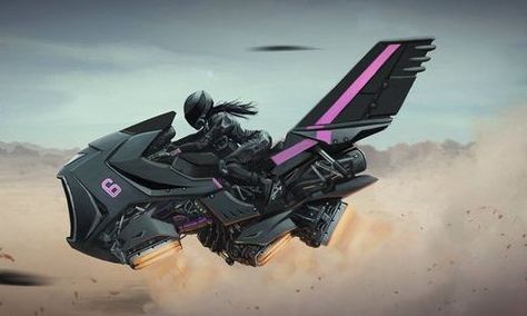 Hoverbike 6 by Samuel-Riviere Jetbike | 2021-03-29 Hovercraft Futuristic, Smart Home Ideas, Hover Bike, Flying Vehicles, Futuristic Motorcycle, Concept Motorcycles, Spaceship Concept, Spaceship Design, Futuristic Art