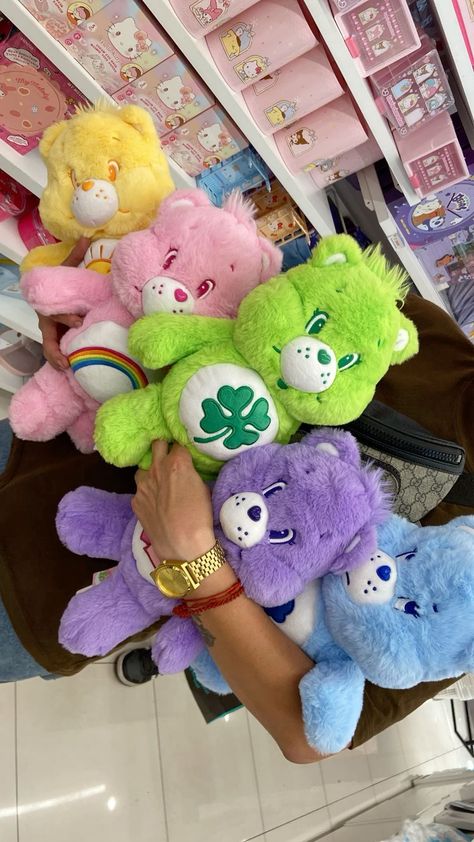 Care Bears Stuffed Animals, Care Bear Birthday, Disney Stuffed Animals, Care Bears Plush, Girls Things, Cute Squishies, Pink Teddy, Dream Gift, Cute Stuffed Animals