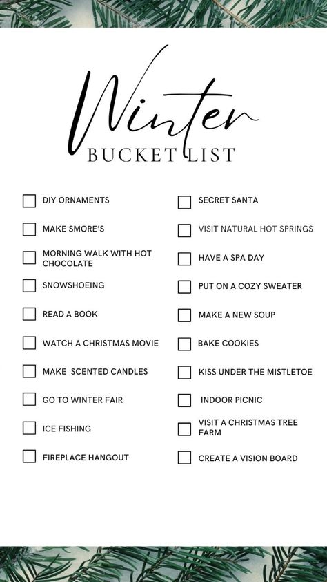 Things To Do Winter Bucket Lists, Winter Bucket List Ideas, Bucket List Ideas For Couples, Herbst Bucket List, Indoor Picnic, Prevent Food Waste, Life Activities, The Doom, Winter Bucket List