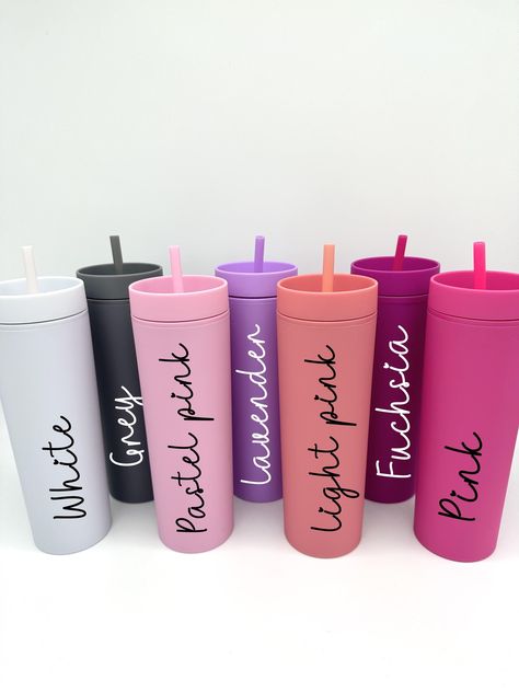 Personalised 16oz Double-Walled Skinny Tumbler, Personalised Straw Water bottle, Ladies Water Bottle, Kids Water Bottle, Hot cup, Cold Cup Straw Water Bottle, Kids Water, Kids Water Bottle, Cold Cup, Sleek Design, Straw, Tumbler, Water Bottle, Vibrant Colors