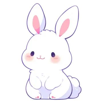 Two Rabbits Drawing, Rabbit Cute Drawing, Bunny Illustration Cute, White Rabbit Cartoon, Cartoon Bunnies, Cute Bunny Illustration, Cute White Rabbit, Cute White Bunny, Png Material