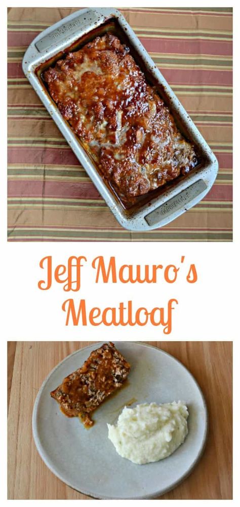 Jeff Mauro's Meatloaf Meatloaf Sandwich Recipe, Meat Types, Mini Meatloaf Recipe, Ground Veal, Cheesy Meatloaf, Mini Meatloaf, Creamy Spinach Dip, Jeff Mauro, Meatloaf Sandwich